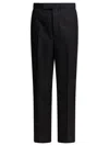 Thom Browne Straight-leg Trousers In Wool-mohair Blend In Black