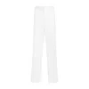 THOM BROWNE STRAIGHT LEG WHITE COTTON CHINO PANTS