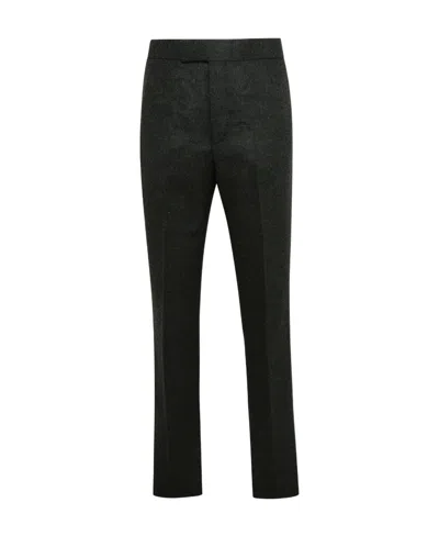 Thom Browne Straight-leg Wool Trousers In Black
