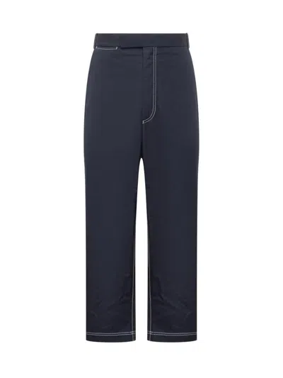 Thom Browne Straight Unconstructed Trousers In Black