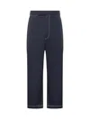 Thom Browne Straight Unconstructed Trousers In Black