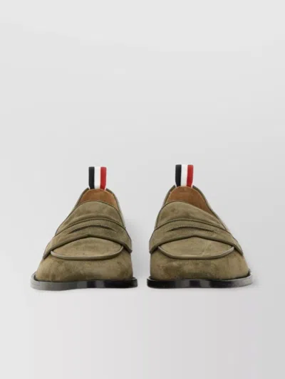 Thom Browne Strap Loafer Round Toe Suede Finish