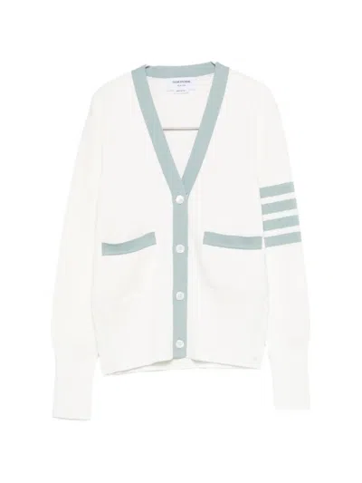 Thom Browne Cardigan With Striped Details In Multi