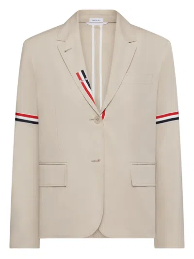 Thom Browne Stripe-detail Cotton Blazer In Multi