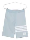Thom Browne Stripe-detail Cotton Track Shorts In Blue