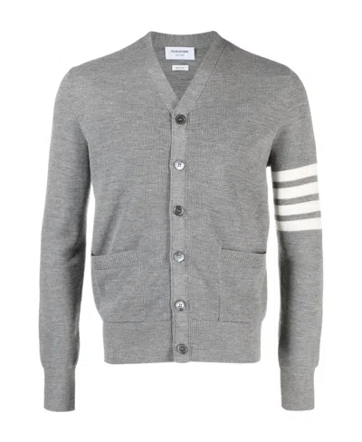 THOM BROWNE THOM BROWNE STRIPE DETAILED BUTTON-UP CARDIGAN