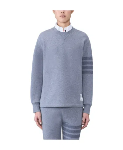 Thom Browne Stripe-detail Knit Jumper In Blue