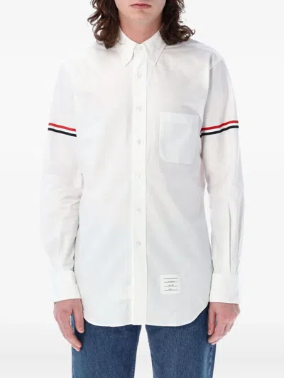 Thom Browne Stripe-detail Pocket Shirt In White