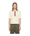 Thom Browne Rwb Stripe Short Sleeves Milano Stitch Polo In White