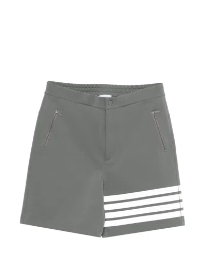 Thom Browne Stripe-detail Shorts In Brown