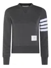 Thom Browne Dark Grey Cotton Knitwear In Gray