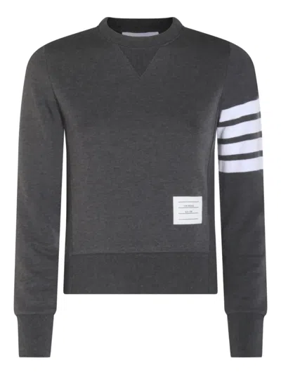 Thom Browne Stripe-detail Sweater In Gray