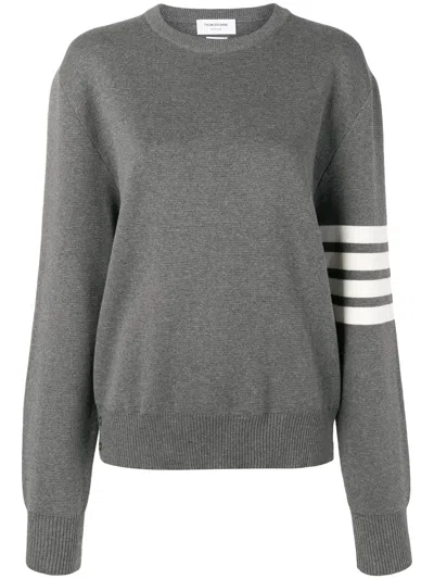 Thom Browne Knitted Jumper In Grey