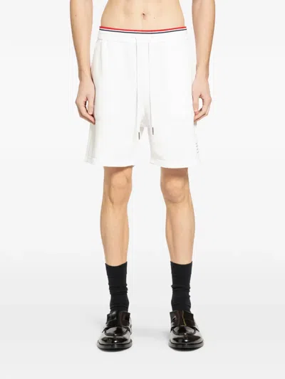 Thom Browne Stripe-detail Track Shorts In White