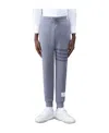 Thom Browne Stripe-detail Wool Track Pants In Gray