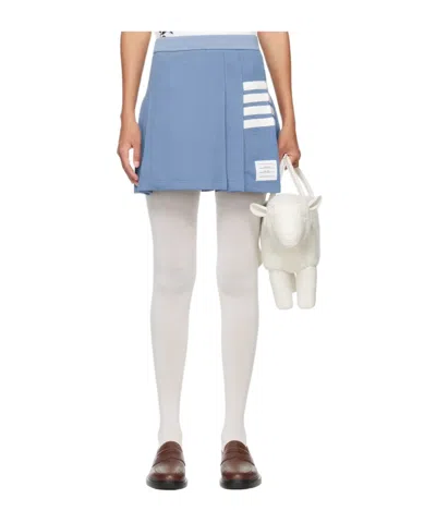 Thom Browne Stripe-detailing Cotton Skirt In 450 Blue