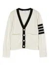 Thom Browne Cardigan Mit Streifendetail In Neutrals
