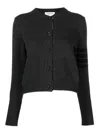 Thom Browne Stripe-detailing Wool Cardigan In Dark Grey