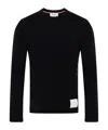 Thom Browne Stripe-detailing Wool T-shirt In Black