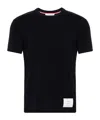 Thom Browne Stripe-detailing Wool T-shirt In Black