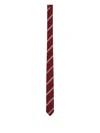 Thom Browne Diagonal Striped Silk Tie With Slim Width