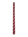 Thom Browne Diagonal Striped Silk Tie With Slim Width