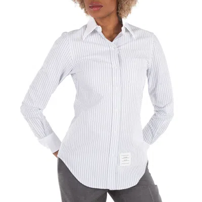 Thom Browne Stripe Oxford Classic Shirt In White