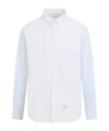 Thom Browne Striped Button Down Shirt Long Sleeves In White