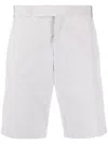 Thom Browne Classic Backstrap Striped Shorts In Grey