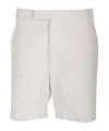 Thom Browne Stripe-pattern Tailored Shorts In White