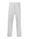 Thom Browne Stripe-pattern Tailored Trousers In Grey