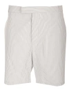 THOM BROWNE THOM BROWNE STRIPE PATTERNED TAILORED SHORTS