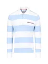 Thom Browne Stripe Polo Shirt In Azzurro