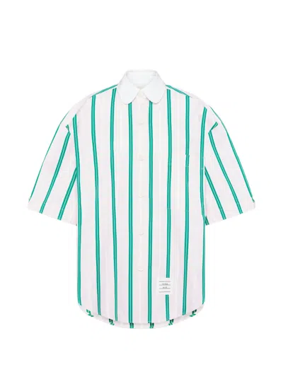 Thom Browne Stripe Poplin Shirt In Multi