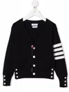 Thom Browne Stripe-print Cardigan In Blue