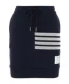 Thom Browne 4-bar Stripes Drawstring Skirt In Black
