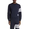 Thom Browne Classic Loopback 4-bar Sweatshirt In Blue