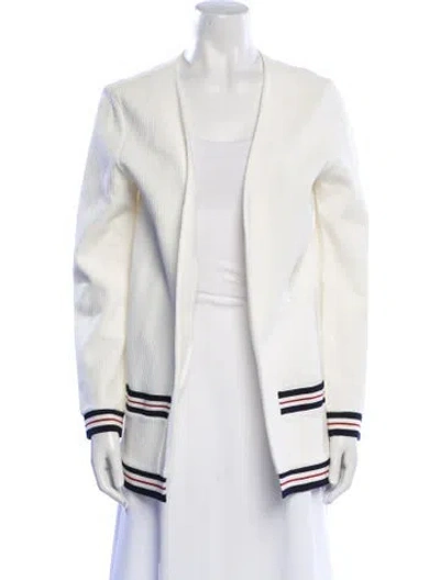 Pre-owned Thom Browne Stripe Striped Sweater In White