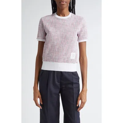 Thom Browne Women's Rwb Cotton T-shirt | Size 44 | Fjs206a In Multicolour
