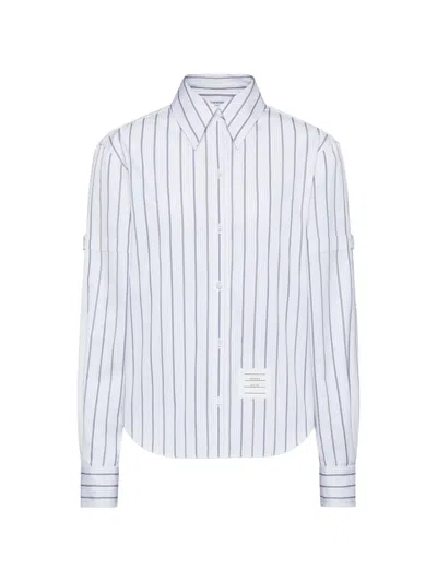 Thom Browne Striped Armband Shirt In White