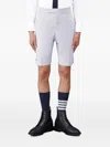 Thom Browne Striped Back-strap Shorts In Multi