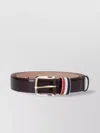 Thom Browne Striped Belt With Adjustable Fit And Gold-tone Buckle