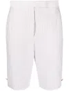Thom Browne Striped Bermuda Shorts In White
