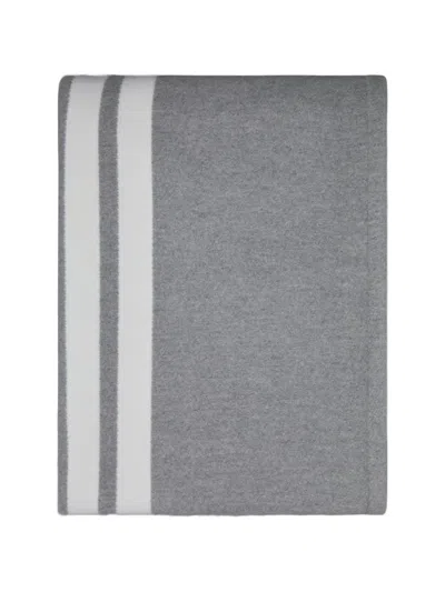 Thom Browne Striped Blanket In Gray