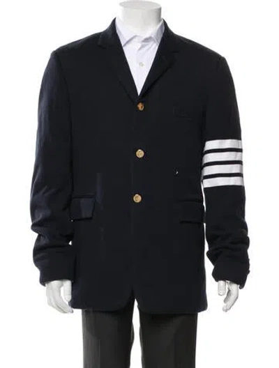 Pre-owned Thom Browne Striped Blazer In Blue