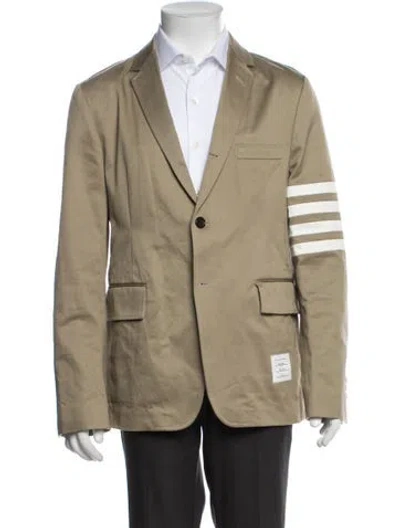 Pre-owned Thom Browne Striped Blazer In Neutrals