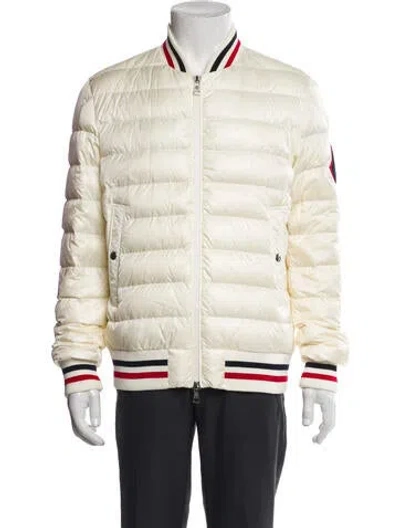 Pre-owned Thom Browne Striped Bomber Jacket In Neutral