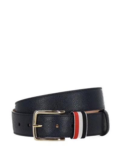 THOM BROWNE STRIPED BUCKLE BELT