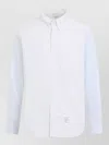 Thom Browne Striped Button Down Shirt Long Sleeves In White