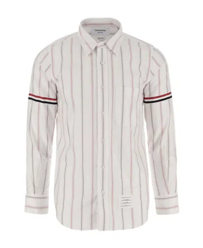 THOM BROWNE STRIPED BUTTON SHIRT